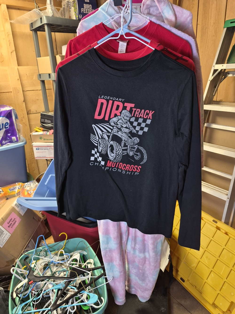 Cat & Jack Black Long-Sleeve 'Dirt Track' Motocross Tee Bin 65